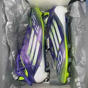 Adidas F50 Purple and Green Athletic Shoes